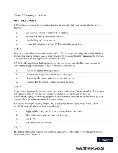 Clinical Guidelines in Primary Care: A Reference and Review Book 1st Edition Test Bank - Page 14 preview image