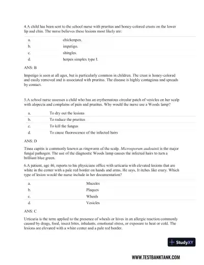 Clinical Guidelines in Primary Care: A Reference and Review Book 1st Edition Test Bank - Page 15 preview image