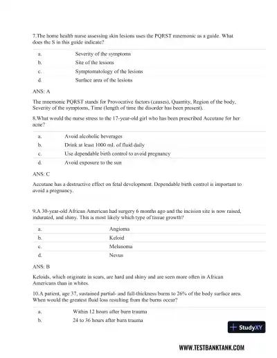 Clinical Guidelines in Primary Care: A Reference and Review Book 1st Edition Test Bank - Page 16 preview image