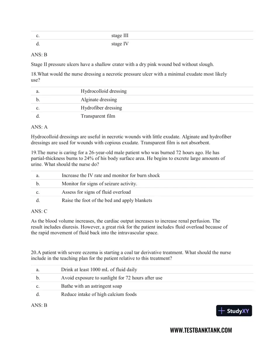 Clinical Guidelines in Primary Care: A Reference and Review Book 1st Edition Test Bank, page 19