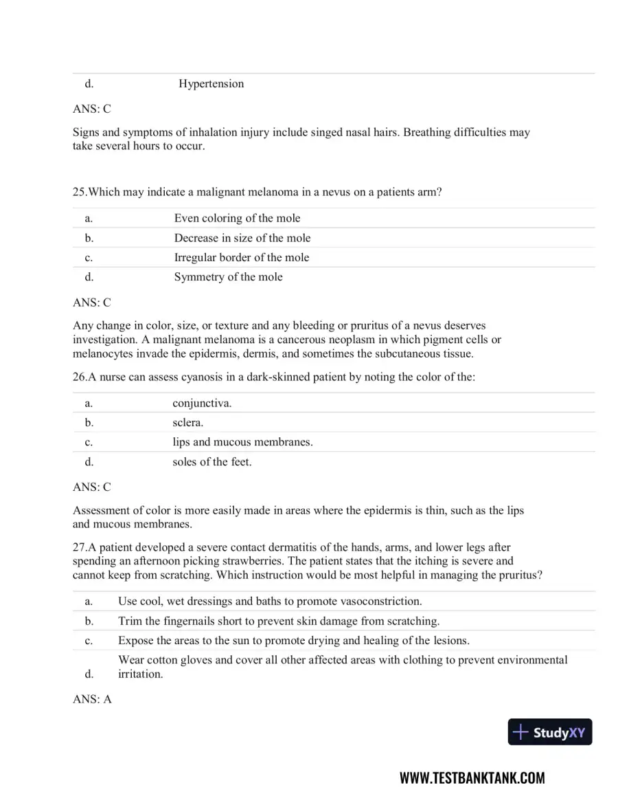 Clinical Guidelines in Primary Care: A Reference and Review Book 1st Edition Test Bank, page 21