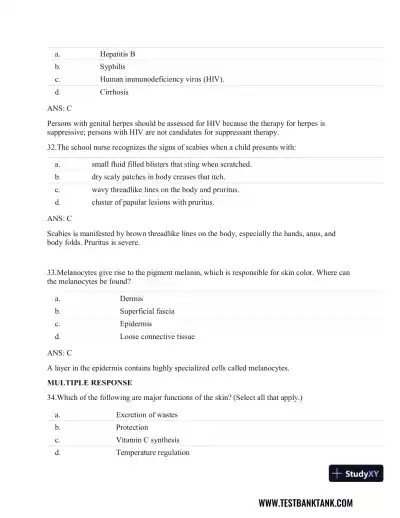 Clinical Guidelines in Primary Care: A Reference and Review Book 1st Edition Test Bank - Page 23 preview image