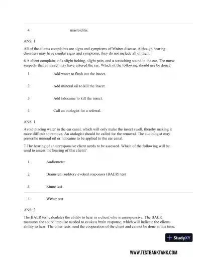 Clinical Guidelines in Primary Care: A Reference and Review Book 1st Edition Test Bank - Page 27 preview image