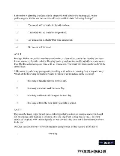 Clinical Guidelines in Primary Care: A Reference and Review Book 1st Edition Test Bank - Page 28 preview image