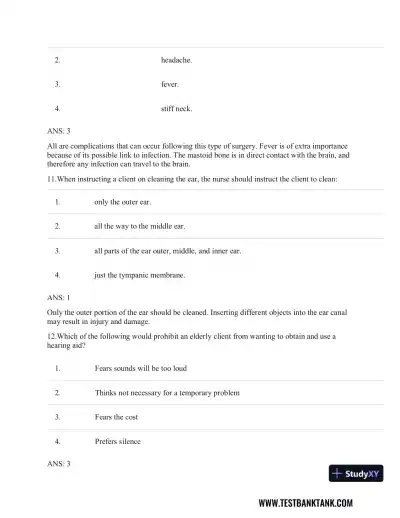 Clinical Guidelines in Primary Care: A Reference and Review Book 1st Edition Test Bank - Page 29 preview image