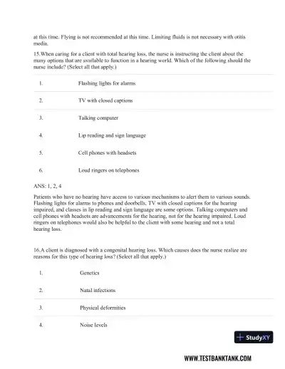Clinical Guidelines in Primary Care: A Reference and Review Book 1st Edition Test Bank - Page 31 preview image