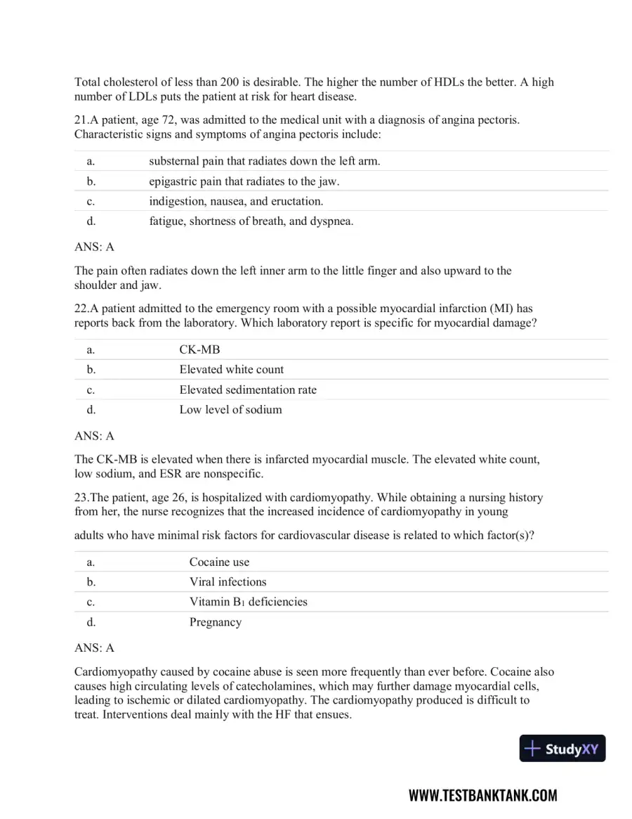 Clinical Guidelines in Primary Care: A Reference and Review Book 1st Edition Test Bank, page 8