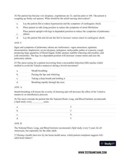 Clinical Guidelines in Primary Care: A Reference and Review Book 1st Edition Test Bank - Page 9 preview image
