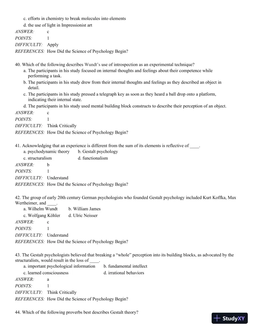 Discovering Psychology: The Science of Mind 1st Edition Test Bank, page 10