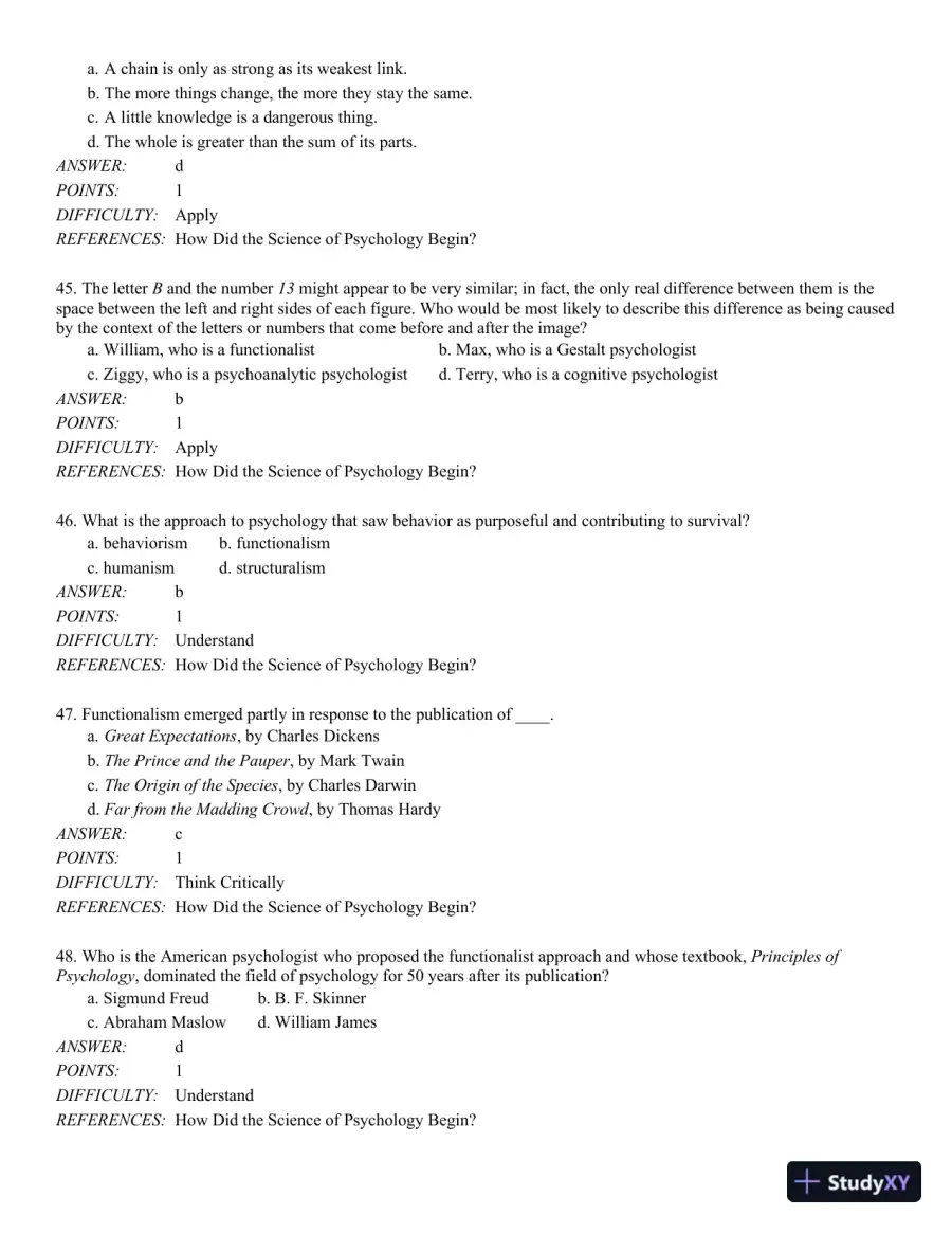 Discovering Psychology: The Science of Mind 1st Edition Test Bank, page 11