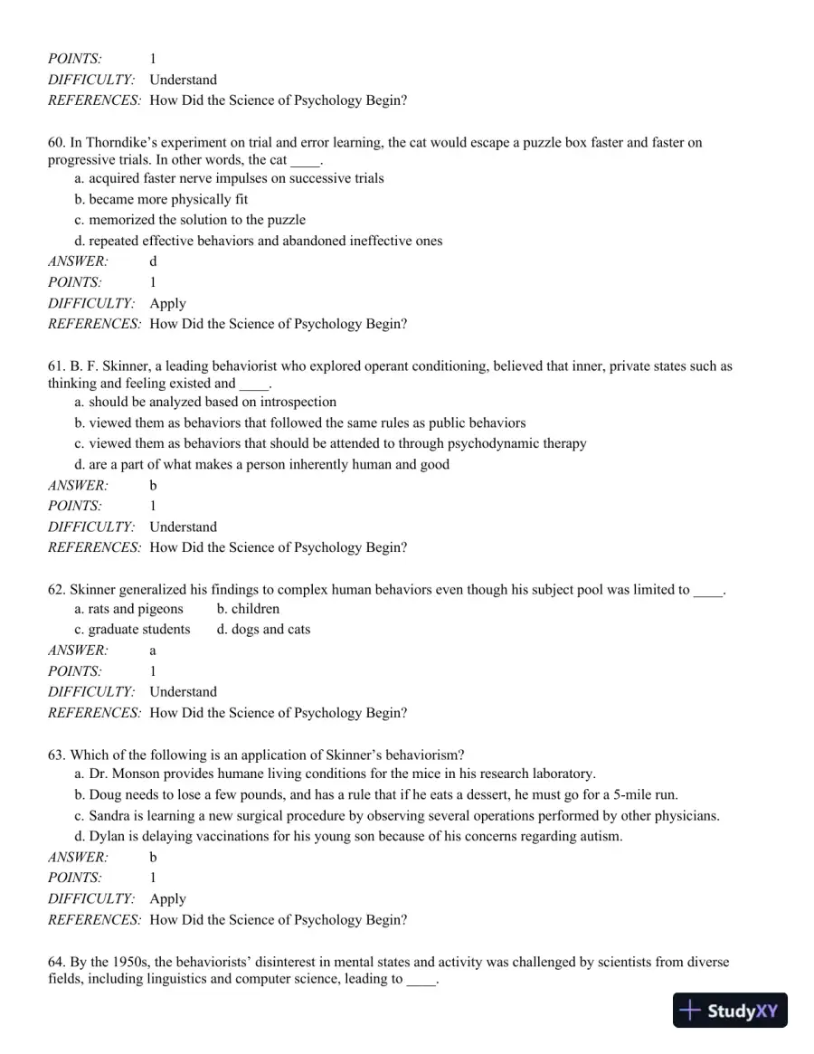 Discovering Psychology: The Science of Mind 1st Edition Test Bank, page 14