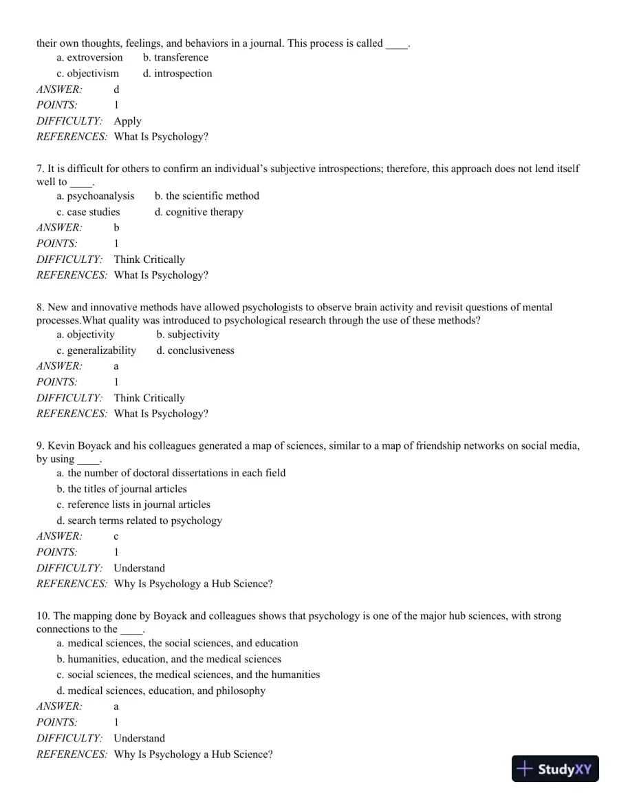 Discovering Psychology: The Science of Mind 1st Edition Test Bank, page 3