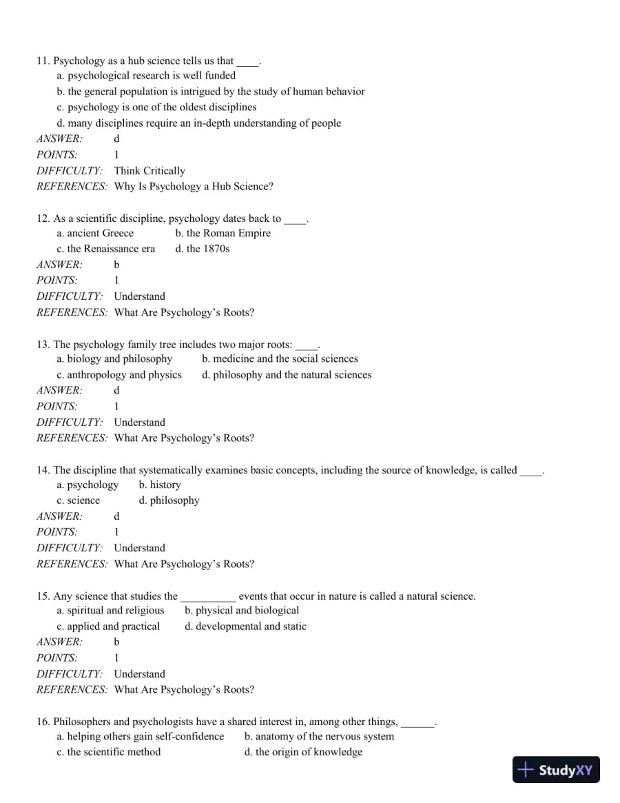 Discovering Psychology: The Science of Mind 1st Edition Test Bank, page 4