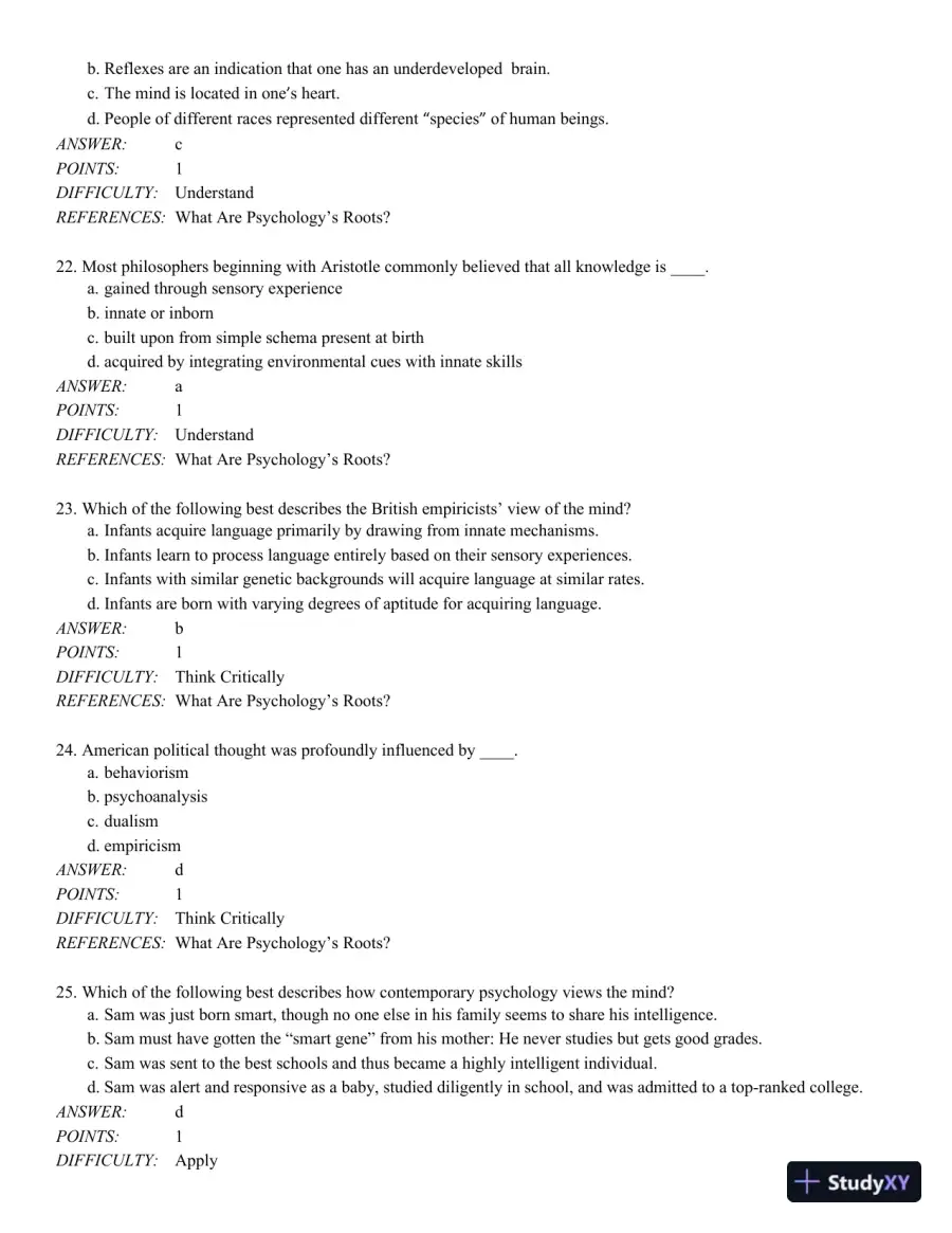 Discovering Psychology: The Science of Mind 1st Edition Test Bank, page 6