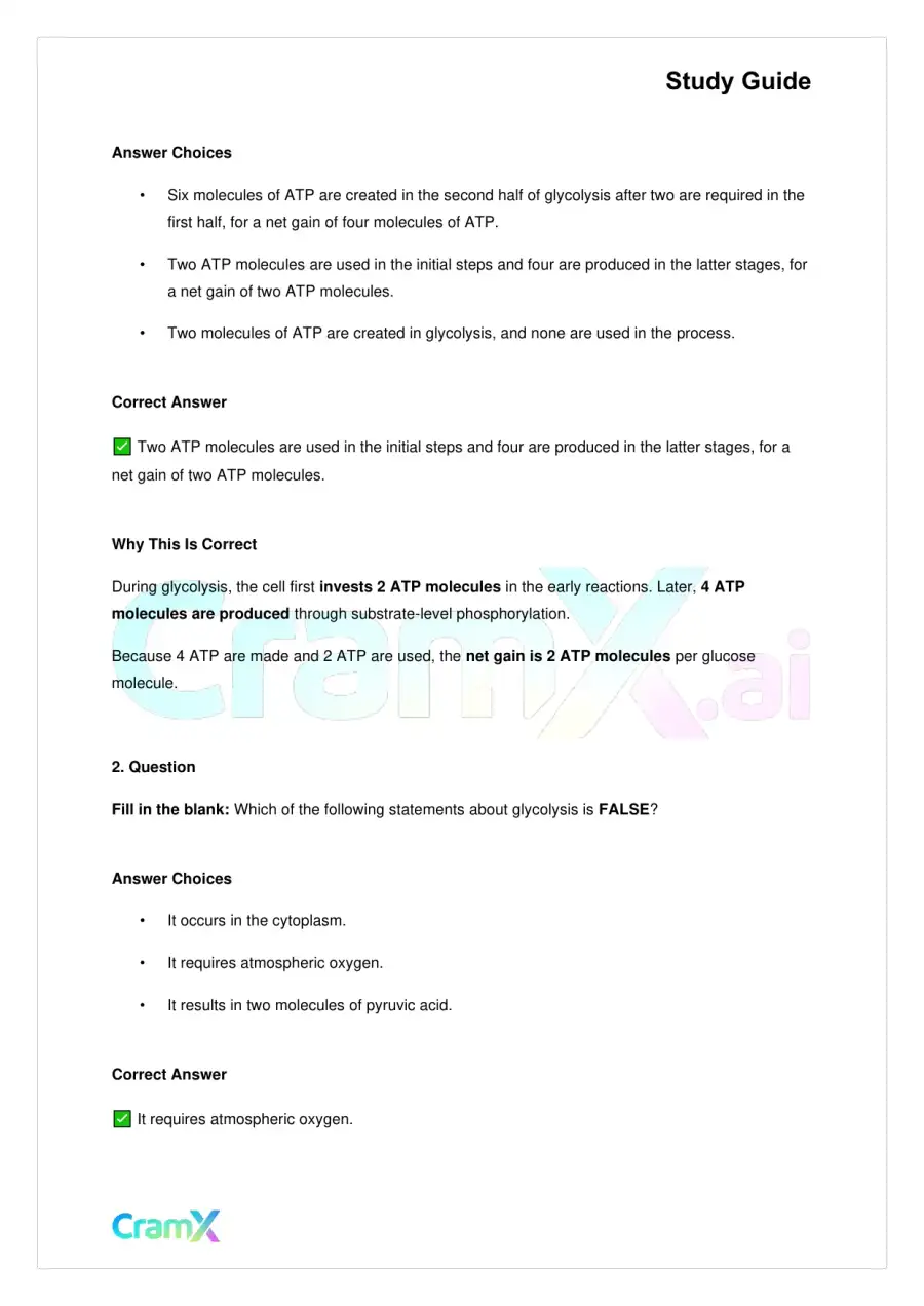 Biology - Cellular Respiration, page 6