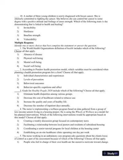 Test Bank for CURRENT Medical Diagnosis and Treatment 2020, 59th Edition - Page 12 preview image