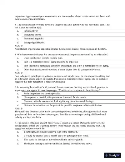Test Bank for CURRENT Medical Diagnosis and Treatment 2020, 59th Edition - Page 17 preview image