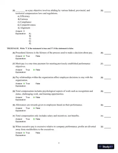 Compensation 5th Edition Test Bank - Page 10 preview image
