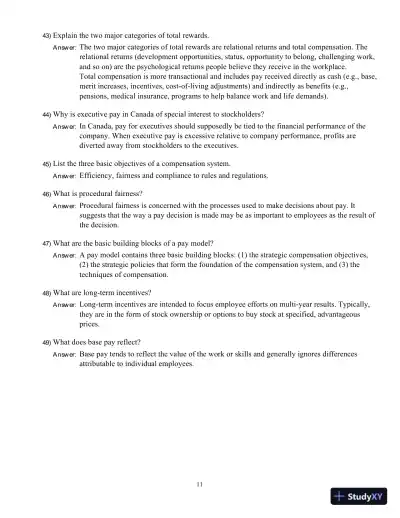 Compensation 5th Edition Test Bank - Page 12 preview image