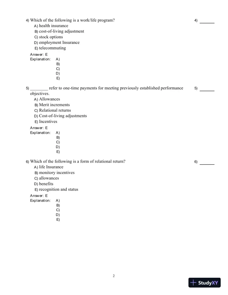 Compensation 5th Edition Test Bank, page 3