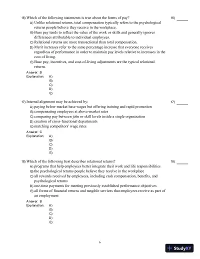 Compensation 5th Edition Test Bank - Page 7 preview image