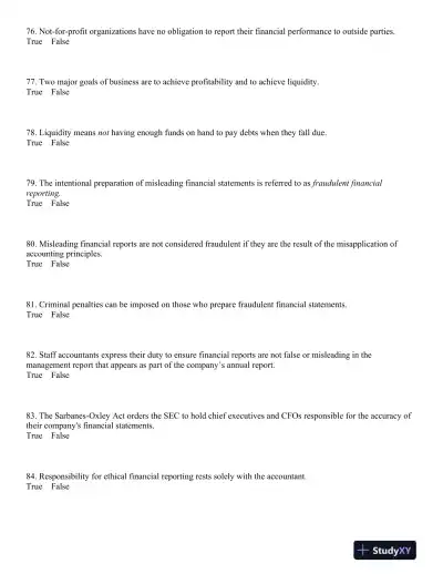 Principles of Financial Accounting 12th Edition Test Bank - Page 10 preview image