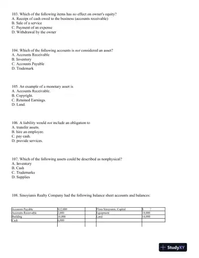 Principles of Financial Accounting 12th Edition Test Bank - Page 14 preview image