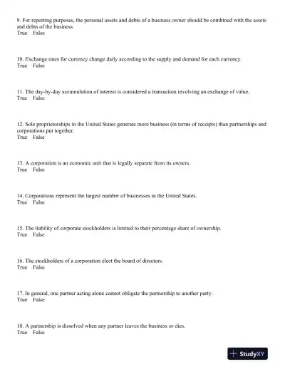 Principles of Financial Accounting 12th Edition Test Bank - Page 3 preview image