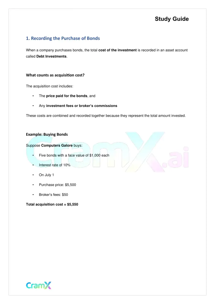 Accounting Principles II – Investments, page 3