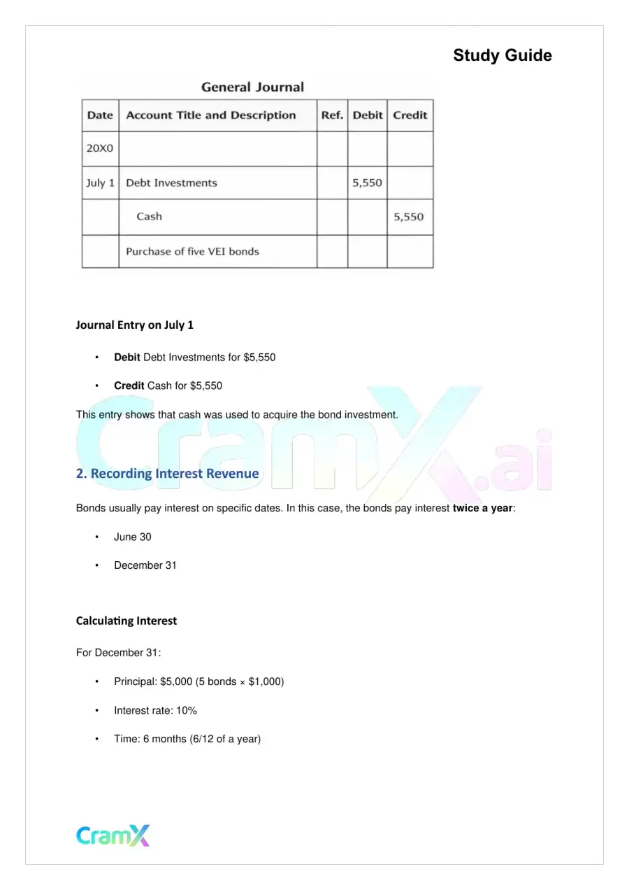 Accounting Principles II – Investments, page 4