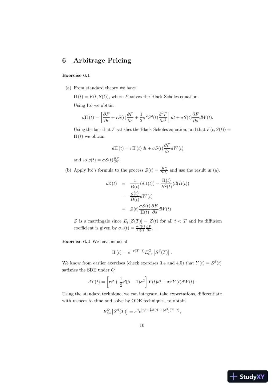 Solution Manual for Arbitrage Theory in Continuous Time, 2nd Edition, page 11