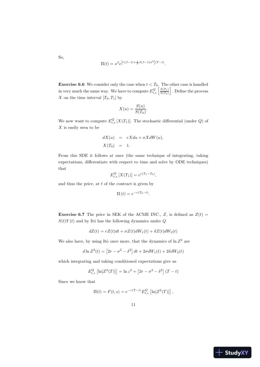 Solution Manual for Arbitrage Theory in Continuous Time, 2nd Edition, page 12