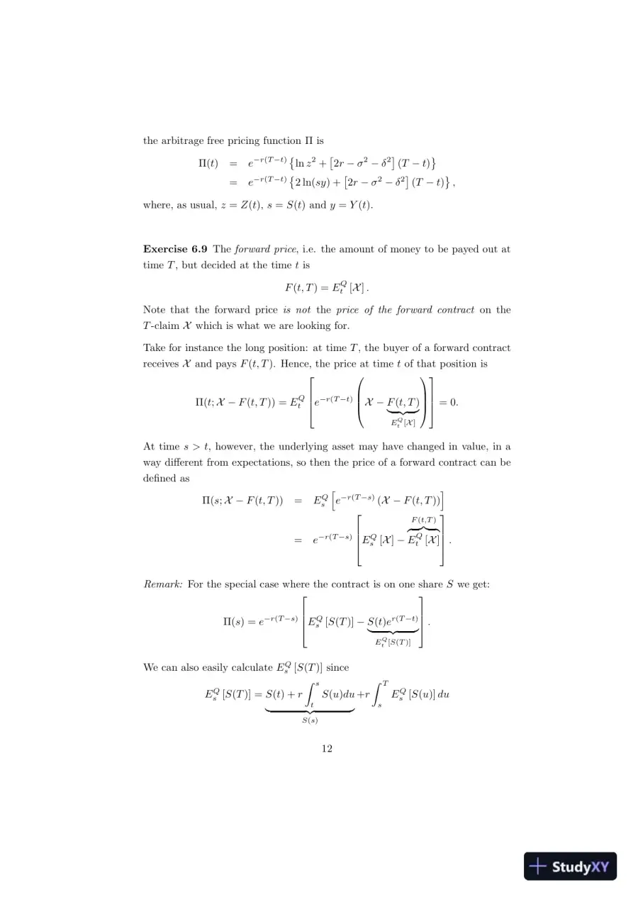 Solution Manual for Arbitrage Theory in Continuous Time, 2nd Edition, page 13