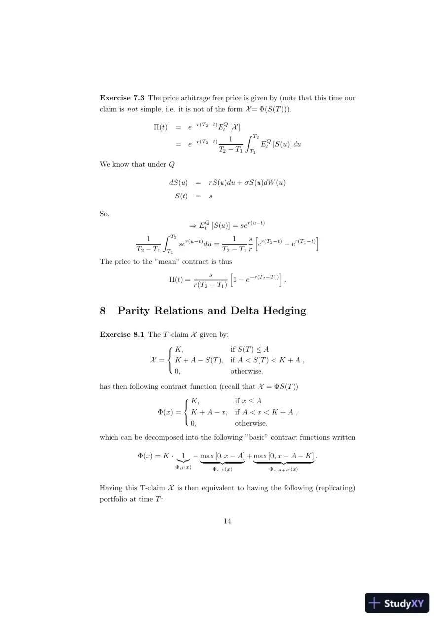 Solution Manual for Arbitrage Theory in Continuous Time, 2nd Edition, page 15