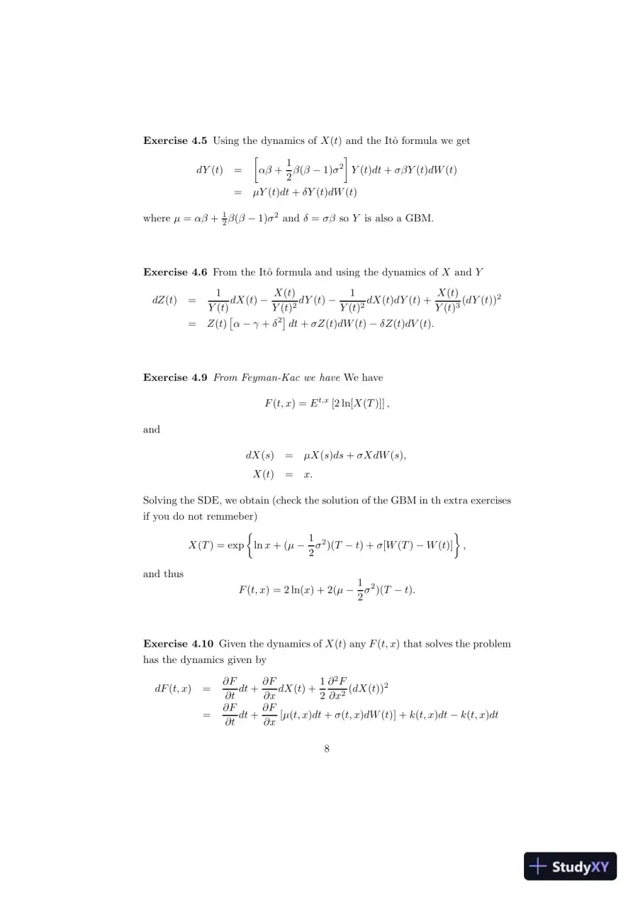 Solution Manual for Arbitrage Theory in Continuous Time, 2nd Edition, page 9