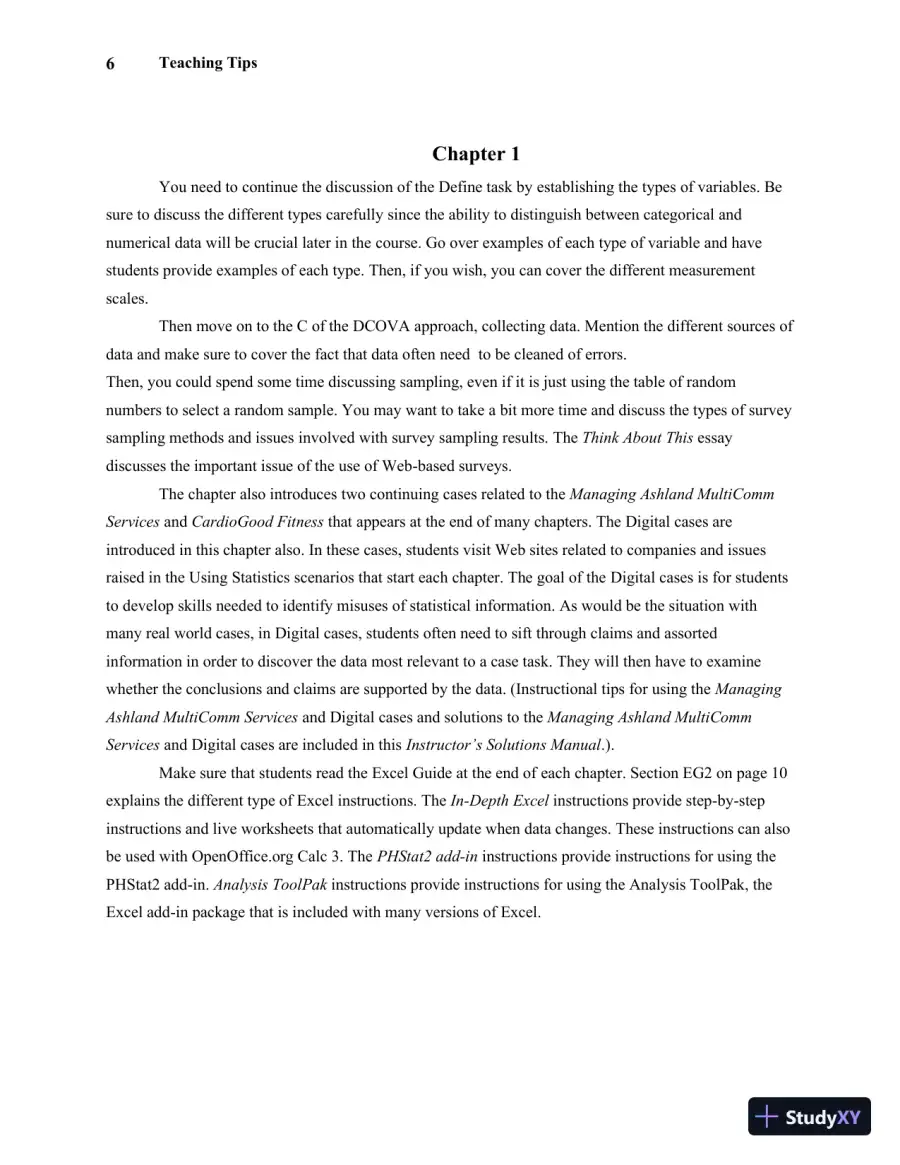 Solution Manual For Statistics for Managers Using Microsoft Excel, 7th Edition, page 10