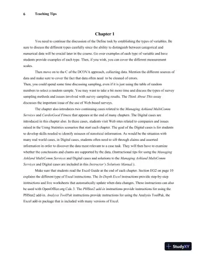 Solution Manual For Statistics for Managers Using Microsoft Excel, 7th Edition - Page 10 preview image