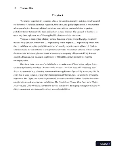 Solution Manual For Statistics for Managers Using Microsoft Excel, 7th Edition - Page 16 preview image