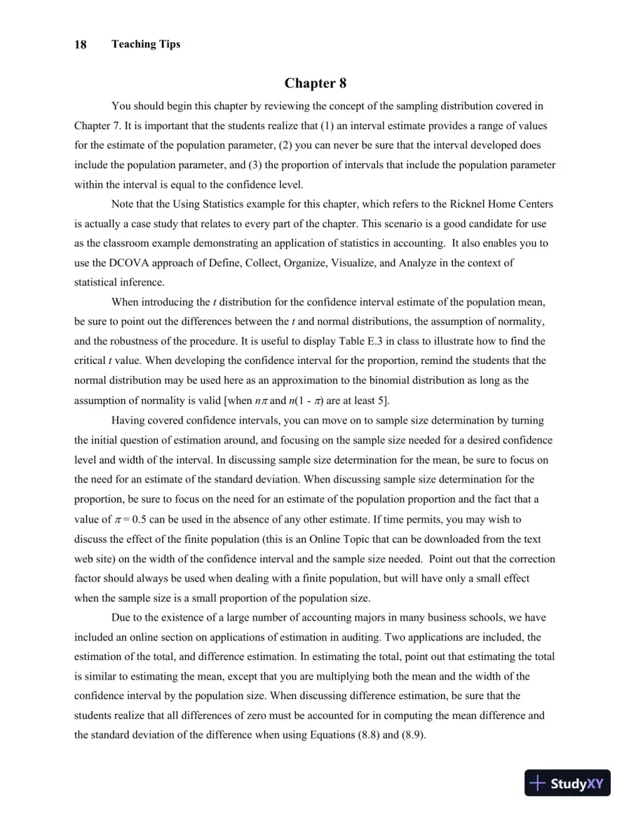 Solution Manual For Statistics for Managers Using Microsoft Excel, 7th Edition, page 22