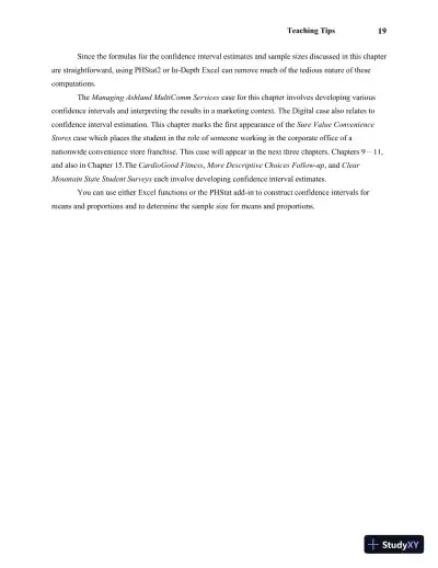 Solution Manual For Statistics for Managers Using Microsoft Excel, 7th Edition - Page 23 preview image