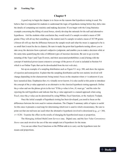 Solution Manual For Statistics for Managers Using Microsoft Excel, 7th Edition - Page 24 preview image