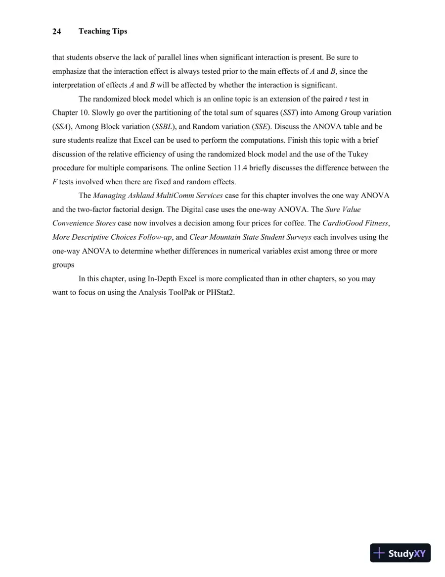 Solution Manual For Statistics for Managers Using Microsoft Excel, 7th Edition, page 28