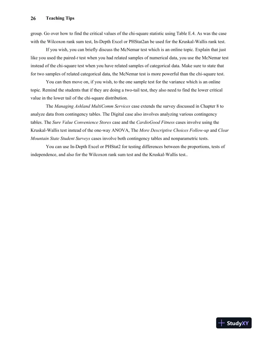Solution Manual For Statistics for Managers Using Microsoft Excel, 7th Edition, page 30