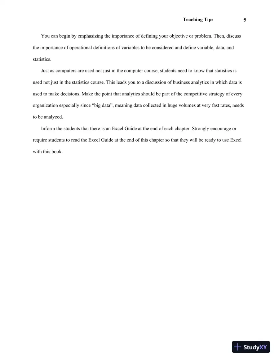 Solution Manual For Statistics for Managers Using Microsoft Excel, 7th Edition, page 9
