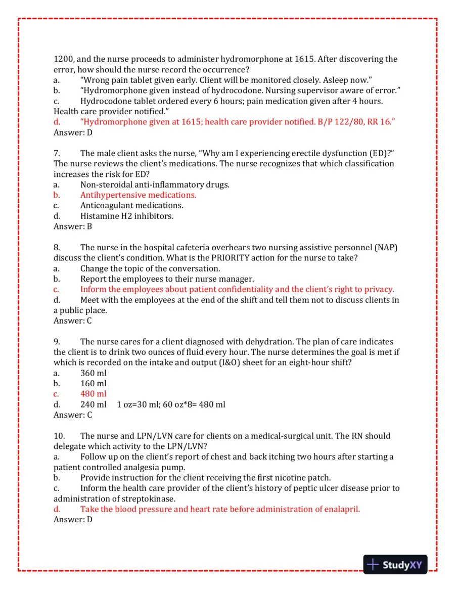 2023-2024 KAPLAN Pediatrics Predictor Exam With Answers (150 Solved Questions), page 4