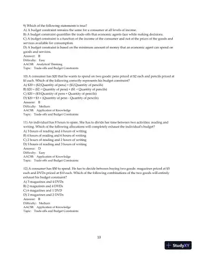Test Bank for Microeconomics, 2nd Edition - Page 14 preview image