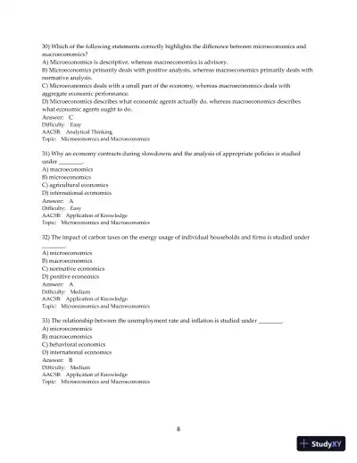 Test Bank for Microeconomics, 2nd Edition - Page 9 preview image