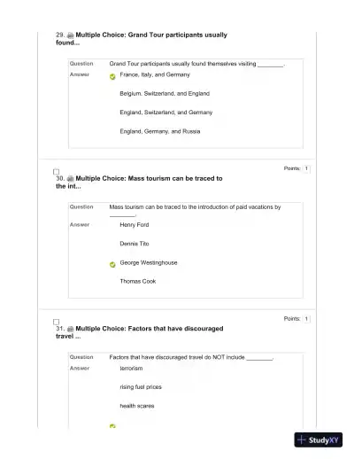 Tourism: The Business of Hospitality and Travel, 5th Edition Test Bank - Page 10 preview image