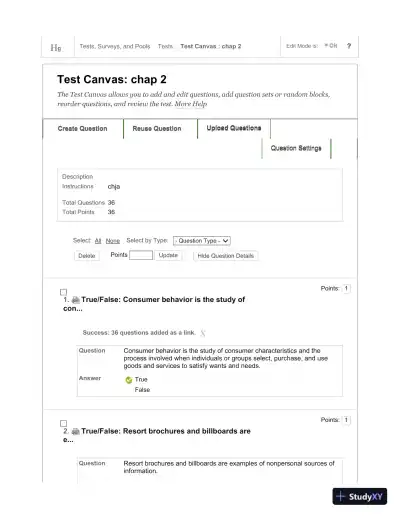 Tourism: The Business of Hospitality and Travel, 5th Edition Test Bank - Page 14 preview image