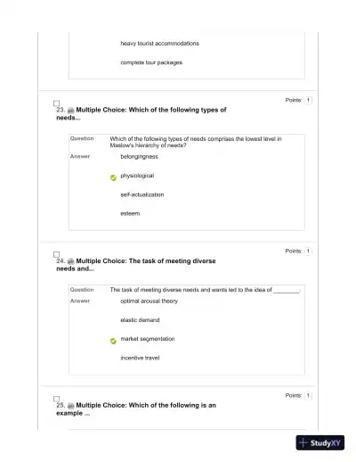 Tourism: The Business of Hospitality and Travel, 5th Edition Test Bank - Page 20 preview image